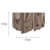 Abstract Organic Handmade Natural Wool Wall Art Brown Taupe 7 x 5 Feet