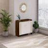 Brooklyn Engineered Wood Shoe Cabinet with Brown Maple & White finish