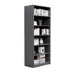 Hexa Engineered Wood Bookshelf Multipurpose Storage Rack in Slate Grey Colour