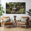 The Castle Decor Lord Buddha Meditation Wall Art Framed Painting 27x48 Inch (Style 6)