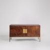 Banner Solid Wood Small TV Unit in Brown Colour