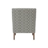 Leston Printed Infinity Grid Fabric Lounge Chair in Green Colour