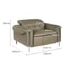 Splendor One Seater Motorized Leather Recliner in Olive Green Colour