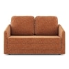 Kobi 2 Seater Fold Out Sofa Cum Bed in Burnt Orange Colour