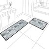 Luxe Home Geometric Design Combo Kitchen Runner Mat - Grey (116x36 & 58x36 cm PC-2)