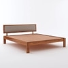 Gravon Non Storage Solid Wood Bed King Size in Natural Finish