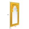 Desert Art MDF Handpainted Rajasthani Jharokha Wall Frame 12 x 24 Inch in Yellow Colour