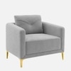 Arab Velvet 1 Seater Sofa Grey Color