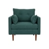 Arihana Boucle Fabric Arm Chair in Green Colour