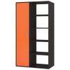 Nikola Large Crockery cum Bookshelf and Divider Unit in Antique Ebony Light Orange Colour