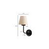 Otto Off White Cotton Wall Mounted Lamp with Iron Base (KV01)