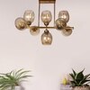 Devansh Gold Wall Mounted Lamp With Off-White Cotton Shade