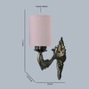 Devansh Metal Electric Wall Light in Antique Gold Colour with Grey Shade Count of 1 Light
