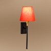 Devansh Metal Electric Wall Light in Black Colour with Orange Shade Count of 1 Light