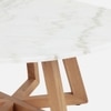Hormi Series Round Coffee Table With White Stone Top