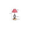Phoebe Pink Jute Table lamp with Wood & Iron Base