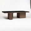 Lakesona Marble Coffee Table In Light Brown Finish