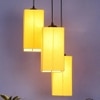 Zyaire Yellow Fabric Cluster Hanging Light