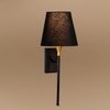 Devansh Metal Electric Wall Light in Black Colour with Black Shade Count of 1 Light