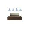 Sutra Engineered Wood Queen Size Bed In Walnut Finish