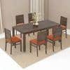 Atlas Solid Wood 6 Seater Dining Table with Atlas Dining chair Set