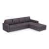 Apollo Sofa (Colour : Steel, Cushion : Hard, Back Type : Regular, Seating Capacity : Right Aligned 3 Seater + Right Aligned Chaise + Ottoman)