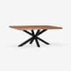 Avrelle Jewel Solid Wood 6 Seater Dining Table in Brown Finish