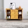 Hexa Red Multipurpose Storage Cabinet With 3 Drawer 2 Door in Giant Wood Colour
