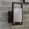 Eliante Modern Wall Lights Mild Steel & Glass Material Dark Wood & White Finish