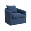 Oxford Boucle Fabric Lounge Chair in Blue Colour