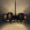 Devansh Dual Black Wallmounted Lamp With Cotton Off-White Shade