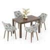 Atlas Solid Wood 4 Seater Dining Table With Rochelle Lounge Chairs