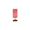 Emile Pink Jute table lamp with Square Brown Wood Base