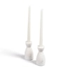 Turned Marble Candle stands -set of 2