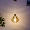 Oslo Gray Lustre Layered Glass Hanging Pendant Light