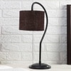 Brown Jute Curvy table lamp with Iron Base (SP17)
