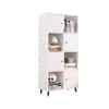 Hexa Engineered Wood Bookshelf Multipurpose Storage Rack in Giant Wood and Frosty White