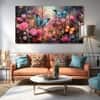 The Castle Decor Butterfly Art Wall Painting Wooden Framed Digital Painting 27x48 Inch