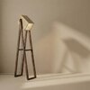 Focal Beige Solid Wood Floor Lamp with Beige Solid Wood Base