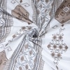 White And Coffee Shade Foral400 Tc Cotton  Flat Single Bed Size Bedsheet With 2 Pillow Covers