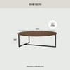 Scandinavian Turner Large Round Coffee Table Walnut Finish