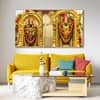 The Castle Decor Tirupati Balaji Wall Painting Wooden Framed 27x48 Inch