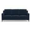 Abbey Sofa Set (Colour : Sea Port Blue Velvet, Cushion : Hard, Seater : 3+1+1)