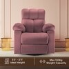Helios Motorised Recliner Chair for with Rocking Revolving Premium Soft Suede Fabric 1 Seater Chair - Dusty Mauve