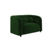 Homro Velvet 1 Seater Sofa in Green Colour