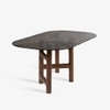 Forma Solid Wood Dining Table in Brown Colour