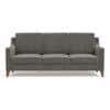 Abbey 3 Seater Fabric Sofa in Ash Grey Velvet Colour