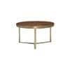Albertoni Round Coffee Table With Ms Gold Base