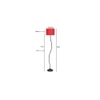 Deven Red Cotton Shade Floor Lamp