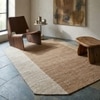 Jaipur Rugs Soft Geometric Jute Carpet Rug Grey 5x8 ft in Peach And Cloud White